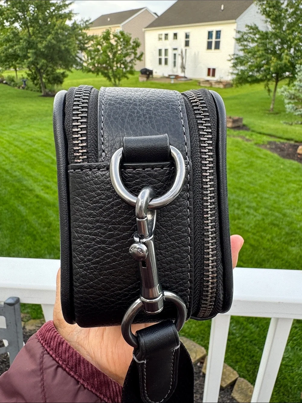 🖤 Wyatt Crossbody Bag Coach Black Pebbled Leather Bag for 😎MenCM113 EUC! - Picture 6 of 17